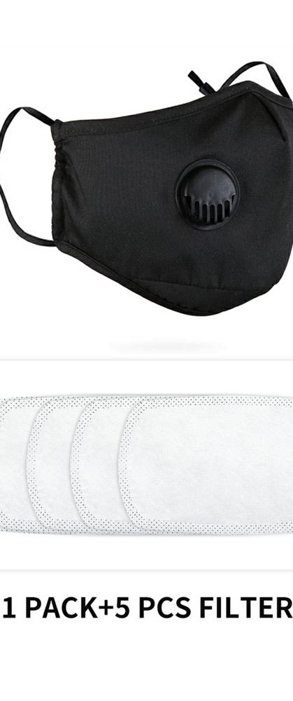 Face mask with 5 filters